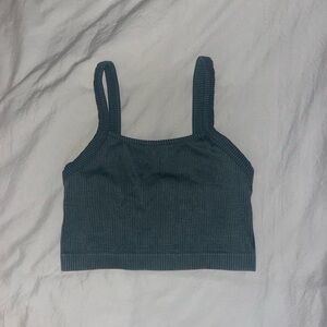 ribbed green crop top